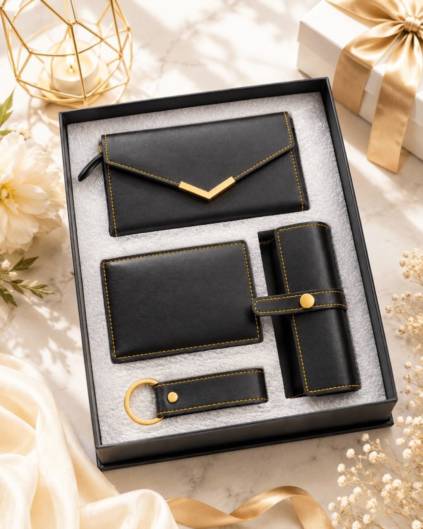 Leather Combo Set, Personalized Birthday Gift In Ahmedabada