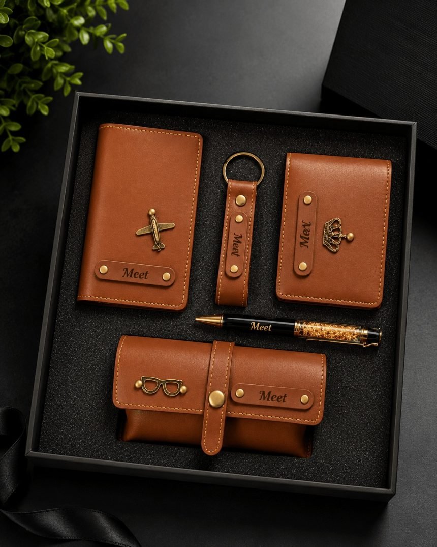 Customized Leather Combo,Parv Gifting Ahmedabad
