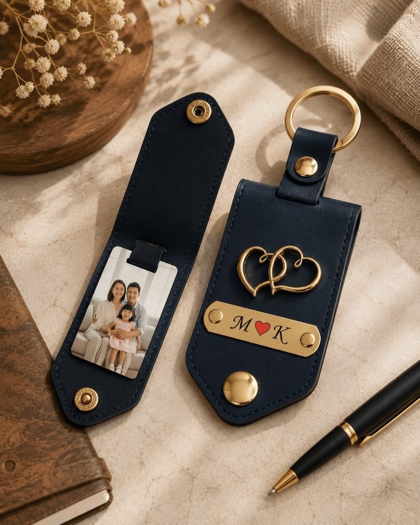 Personalized Leather Keychain