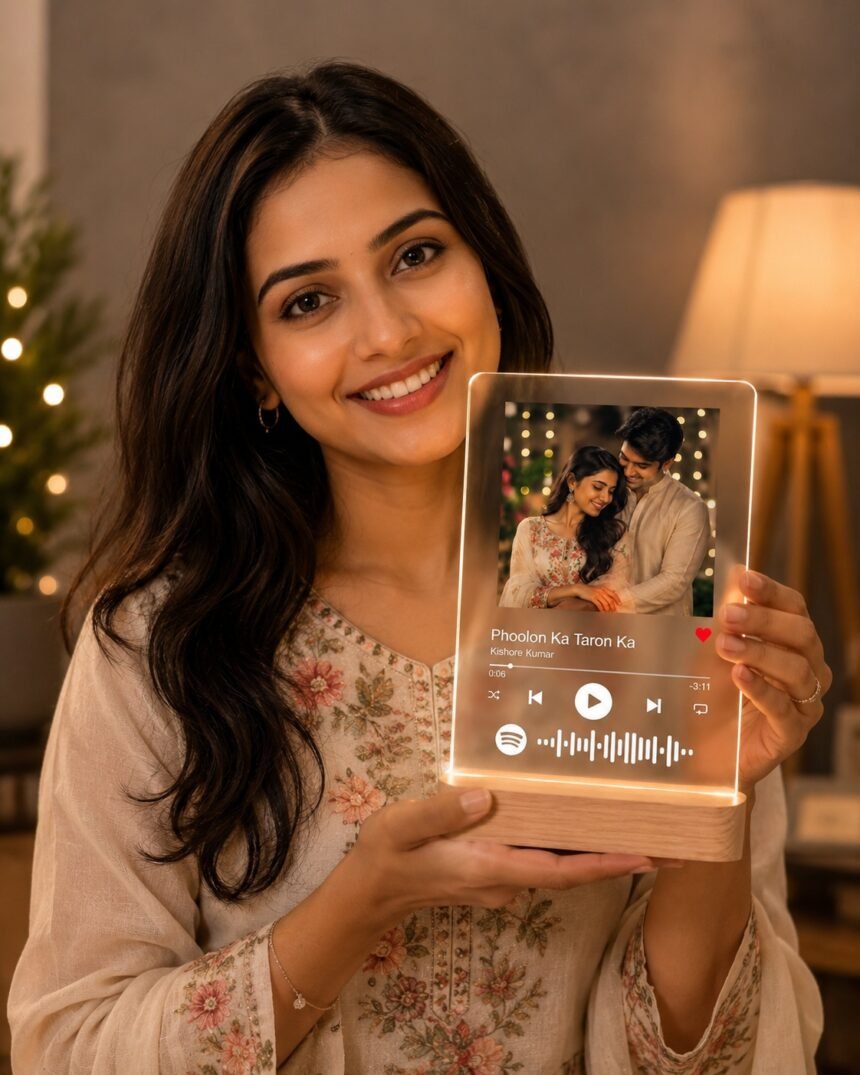 Personalized Spotify LED Photo Frame with Personalized Song Code & Photo In Ahmedbad